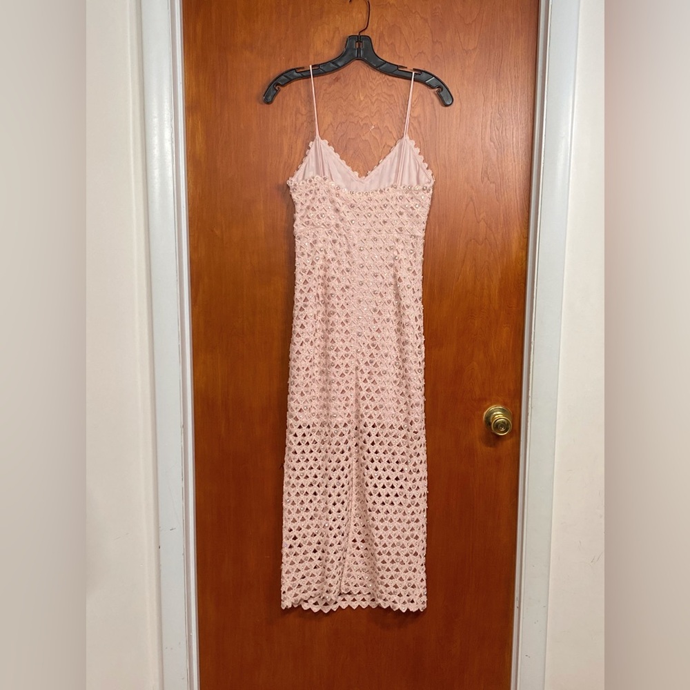 LoveShackFancy Embellished Crocheted Cotton Midi-Dress size 2 - Picture 9 of 15